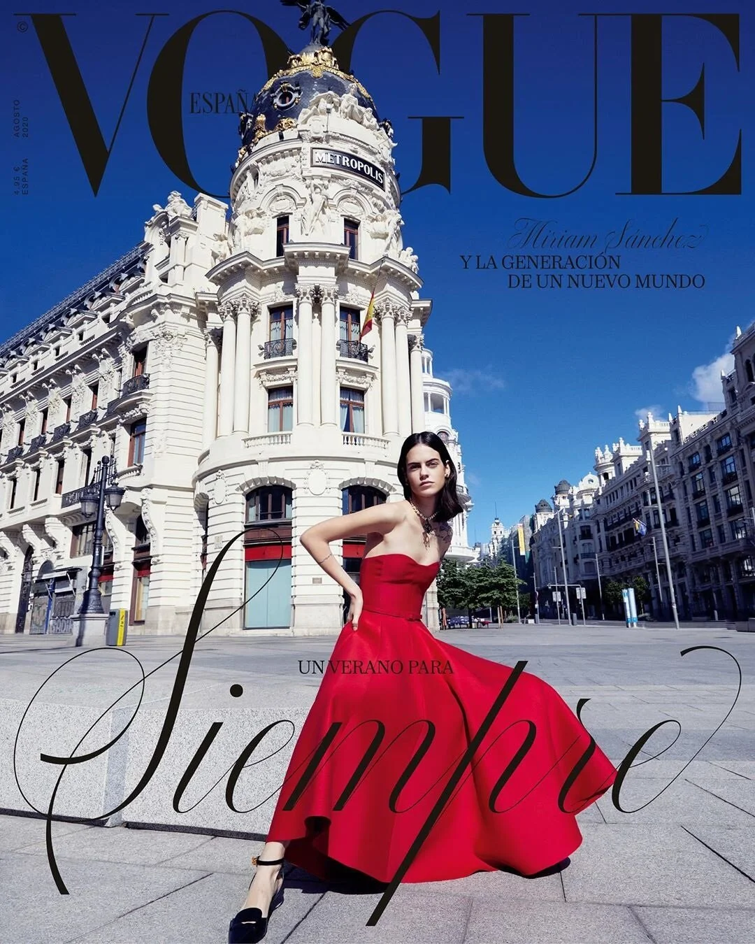 Miriam Sanchez Covers Vogue Spain August 2020 by Miguel Reveriego